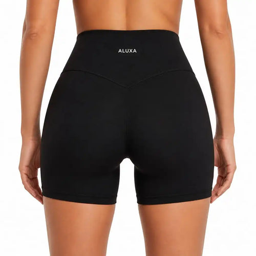 ALUXA Nura Biker Shorts Back Logo